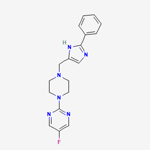 5-Fluoro-2-[4-[(2-phenyl-1H-imidazol-5-yl)methyl]-1-piperazinyl]pyrimidine