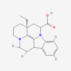 molecular formula C20H24N2O2 B12429930 (15S)-3,5,9,10-tetradeuterio-15-ethyl-1,11-diazapentacyclo[9.6.2.02,7.08,18.015,19]nonadeca-2,4,6,18-tetraene-17-carboxylic acid 