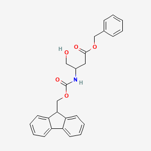 molecular formula C26H25NO5 B12429941 Benzyl 3-({[(9H-fluoren-9-yl)methoxy]carbonyl}amino)-4-hydroxybutanoate 