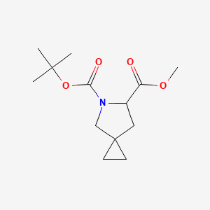 molecular formula C13H21NO4 B12429953 5-Tert-butyl 6-methyl 5-azaspiro[2.4]heptane-5,6-dicarboxylate 