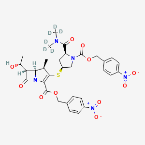 molecular formula C32H35N5O11S B12429962 N-4-Nitrobenzyloxycarbonyl Meropenem-d6 4-Nitrobenzyl Ester 