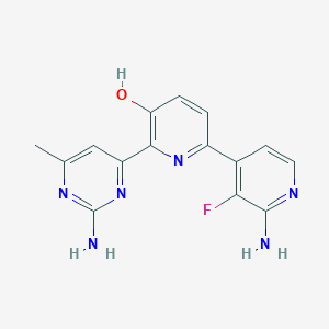 molecular formula C15H13FN6O B12429978 Tanuxiciclib CAS No. 1983983-64-7
