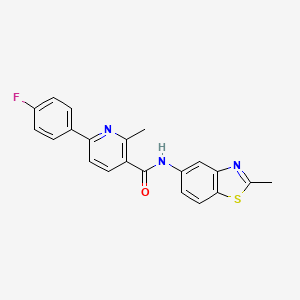 6-(4-fluorophenyl)-2-methyl-N-(2-methylbenzothiazol-5-yl)nicotinamide