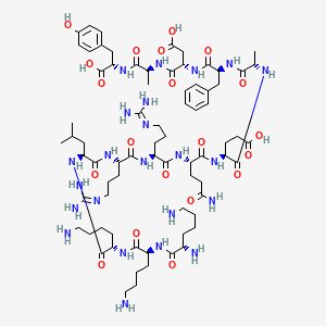 molecular formula C74H121N23O20 B12430064 L-Tyrosine, L-lysyl-L-lysyl-L-lysyl-L-leucyl-L-arginyl-L-arginyl-L-glutaminyl-L-|A-glutamyl-L-alanyl-L-phenylalanyl-L-|A-aspartyl-L-alanyl- 