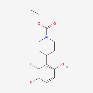 molecular formula C14H17F2NO3 B12430087 Ethyl 4-(2,3-difluoro-6-hydroxyphenyl)piperidine-1-carboxylate 