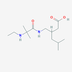 molecular formula C14H28N2O3 B12430106 3-{[2-(Ethylamino)-2-methylpropanamido]methyl}-5-methylhexanoic acid 