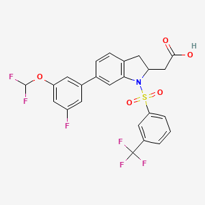 molecular formula C24H17F6NO5S B12430130 ROR|At agonist 1 