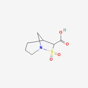 molecular formula C7H11NO4S B12430163 7,7-dioxo-7λ6-thia-1-azabicyclo[3.2.1]octane-6-carboxylic acid 