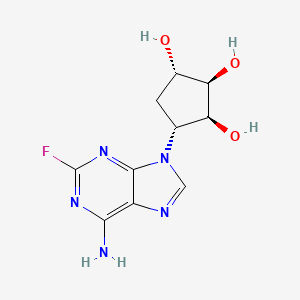molecular formula C10H12FN5O3 B1243018 2-Fluoronoraristeromycin 