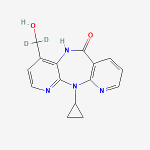 molecular formula C15H14N4O2 B12430182 2-cyclopropyl-7-[dideuterio(hydroxy)methyl]-2,4,9,15-tetrazatricyclo[9.4.0.03,8]pentadeca-1(11),3,5,7,12,14-hexaen-10-one 