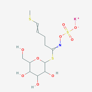 molecular formula C12H20KNO9S3 B12430191 Potassium;[[5-methylsulfanyl-1-[3,4,5-trihydroxy-6-(hydroxymethyl)oxan-2-yl]sulfanylpent-4-enylidene]amino] sulfate 