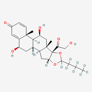molecular formula C25H34O7 B12430295 6beta-Hydroxy Budesonide-d8 