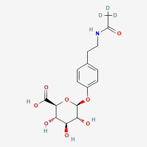 molecular formula C16H21NO8 B12430303 N-Acetyltyramine Glucuronide-d3 