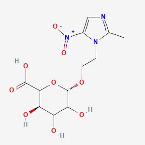 molecular formula C12H17N3O9 B12430333 (3R,6S)-3,4,5-trihydroxy-6-[2-(2-methyl-5-nitroimidazol-1-yl)ethoxy]oxane-2-carboxylic acid 