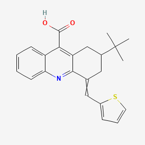 molecular formula C23H23NO2S B12430355 2-tert-Butyl-4-thiophen-2-ylmethylene-1,2,3,4-tetrahydro-acridine-9-carboxylic acid 