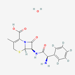 molecular formula C16H19N3O5S B12430359 Cephalexin-d5 (monohydrate) 