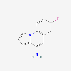 molecular formula C12H9FN2 B12430394 7-Fluoropyrrolo[1,2-a]quinolin-4-amine 