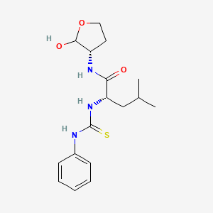 1-((S)-1-((3S)-2-hydroxy-tetrahydrofuran-3-ylamino)-4-methyl-1-oxopentan-2-yl)-3-phenylthiourea