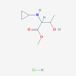 molecular formula C8H16ClNO3 B12430481 Methyl 2-(cyclopropylamino)-3-hydroxybutanoate hydrochloride 