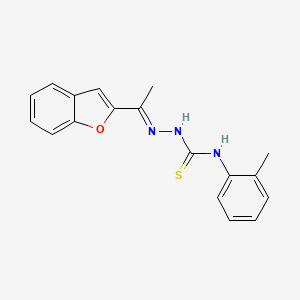 2-(1-(Benzofuran-2-yl)ethylidene)-N-(2-methylphenyl)hydrazinecarbothioamide (3p)