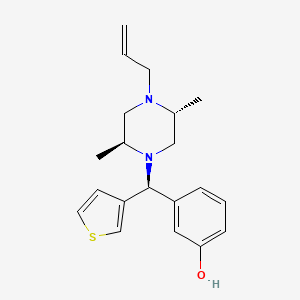 molecular formula C20H26N2OS B1243056 3-((S)-((2S,5R)-4-Allyl-2,5-dimethylpiperazin-1-yl)(3-thienyl)methyl)phenol CAS No. 419544-49-3