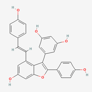 2-(4-Hydroxyphenyl)-3-(3,5-dihydroxyphenyl)-4-(4-hydroxystyryl)benzofuran-6-ol