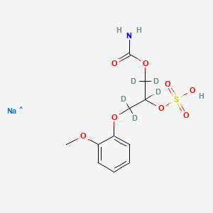 molecular formula C11H15NNaO8S B12430608 Methocarbamol-O-sulfate-d5 (sodium salt) 