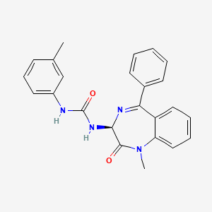 (3S)-1-Methyl-3-[3-(3-methylphenyl)ureido]-5-phenyl-1H-1,4-benzodiazepin-2(3H)-one