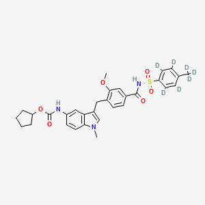 molecular formula C31H33N3O6S B12430868 Zafirlukast p-Tolyl Isomer-d7 