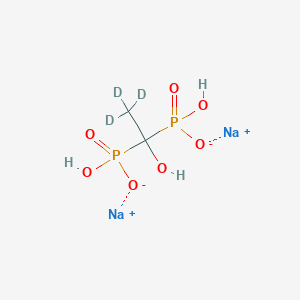 molecular formula C2H6Na2O7P2 B12430874 Etidronic acid-d3 (disodium) 