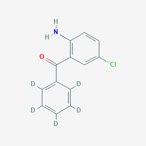 molecular formula C13H10ClNO B124309 (2-氨基-5-氯苯基)-(2,3,4,5,6-五氘苯基)甲酮 CAS No. 65854-72-0