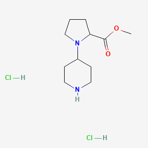molecular formula C11H22Cl2N2O2 B12430927 Methyl 1-(piperidin-4-yl)pyrrolidine-2-carboxylate dihydrochloride 