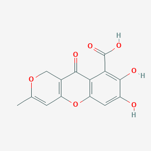 molecular formula C14H10O7 B1243118 Anhydrofulvic acid 