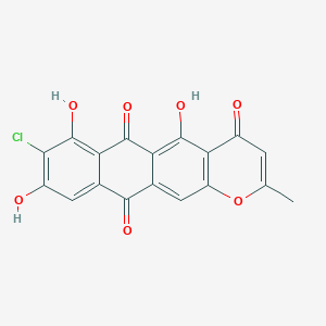 molecular formula C18H9ClO7 B1243120 Topopyrone B 