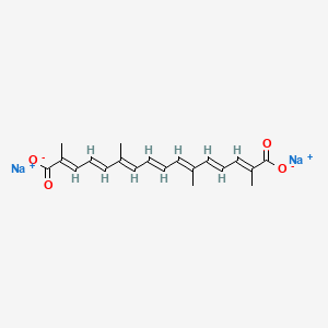 molecular formula C20H22Na2O4 B12431212 disodium;(2E,4E,6E,8E,10E,12E,14E)-2,6,11,15-tetramethylhexadeca-2,4,6,8,10,12,14-heptaenedioate 