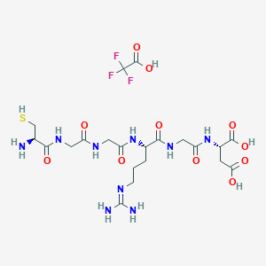 molecular formula C21H34F3N9O11S B12431213 Cggrgd (tfa) 