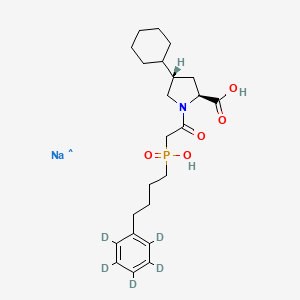 molecular formula C23H34NNaO5P B12431221 Fosinoprilat-d5 (sodium salt) 