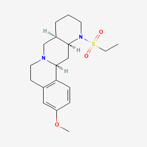 molecular formula C19H28N2O3S B1243124 (8aR,12aS,13aS)-12-ethylsulfonyl-3-methoxy-5,6,8,8a,9,10,11,12a,13,13a-decahydroisoquinolino[2,1-g][1,6]naphthyridine 