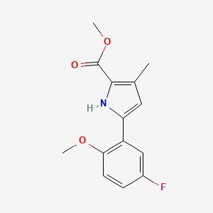 molecular formula C14H14FNO3 B12431243 Methyl 5-(5-fluoro-2-methoxyphenyl)-3-methyl-1H-pyrrole-2-carboxylate 