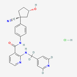 molecular formula C24H24ClN5O2 B12431289 rac trans-3-Hydroxy apatinib-d4 hydrochloride 