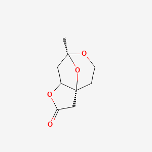molecular formula C9H12O4 B12431364 (3aR,7S,8aR)-Tetrahydro-7-methyl-7H-3a,7-epoxyfuro[2,3-d]oxepin-2(3H)-one 