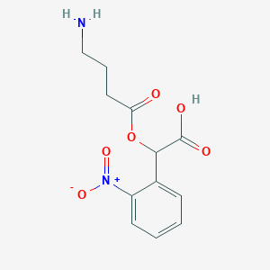 molecular formula C12H14N2O6 B1243137 alpha-Carboxy-o-nitrobenzyl 4-aminobutanoate 