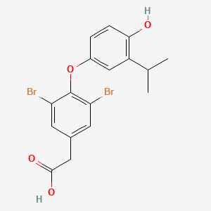 molecular formula C17H16Br2O4 B1243140 3,5-Dibromo-4-(4-hydroxy-3-isopropylphenoxy)phenylacetic acid 