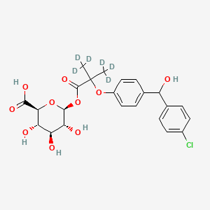 molecular formula C23H25ClO10 B12431490 Fenirofibrate acyl-beta-D-glucuronide-d6 