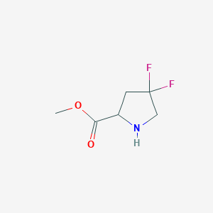molecular formula C6H9F2NO2 B12431509 Methyl 4,4-difluoropyrrolidine-2-carboxylate 