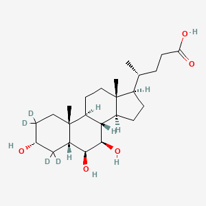 molecular formula C24H40O5 B12431517 beta-Muricholic acid-d4 