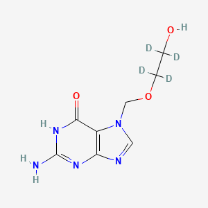 molecular formula C8H11N5O3 B12431537 N7-[(2-Hydroxyethoxy)methyl)guanine-d4 