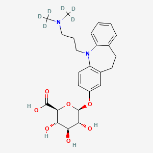 molecular formula C25H32N2O7 B12431557 2-Hydroxy imipramine beta-D-glucuronide-d6 