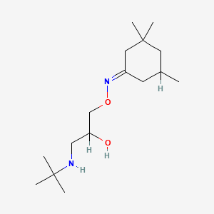 molecular formula C16H32N2O2 B1243157 O-(2-Hydroxy-3-(tert-butylamino)propyl)-3,3,5-trimethylcyclohexanone oxime CAS No. 88135-00-6