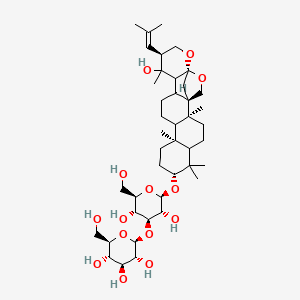 molecular formula C42H68O14 B12431590 (2S,3R,4S,5S,6R)-2-[(2R,3R,4S,5R,6R)-3,5-dihydroxy-2-(hydroxymethyl)-6-[[(1R,2S,7R,10S,17S,20S)-16-hydroxy-2,6,6,10,16-pentamethyl-17-(2-methylprop-1-enyl)-19,21-dioxahexacyclo[18.2.1.01,14.02,11.05,10.015,20]tricosan-7-yl]oxy]oxan-4-yl]oxy-6-(hydroxymethyl)oxane-3,4,5-triol 